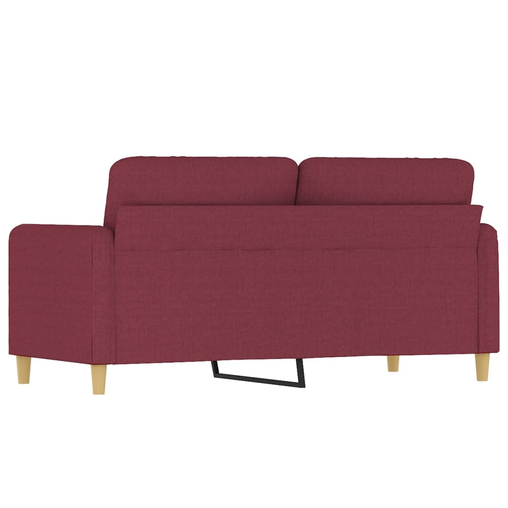 2-sitssoffa vinröd 140 cm tyg