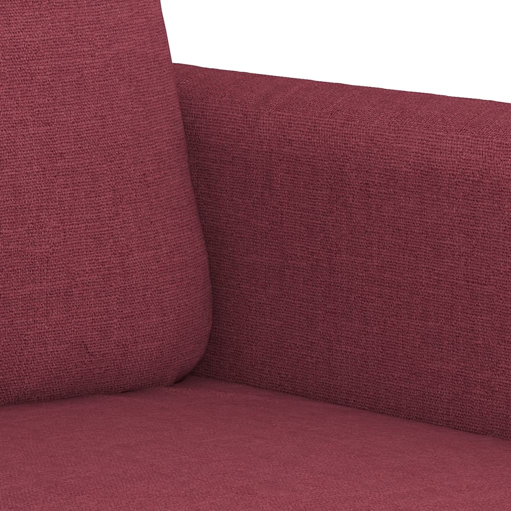 2-sitssoffa vinröd 140 cm tyg