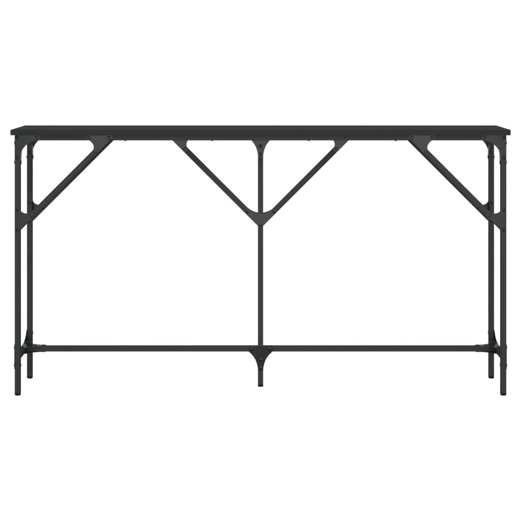 Konsolbord svart 140x23x75 cm konstruerat trä