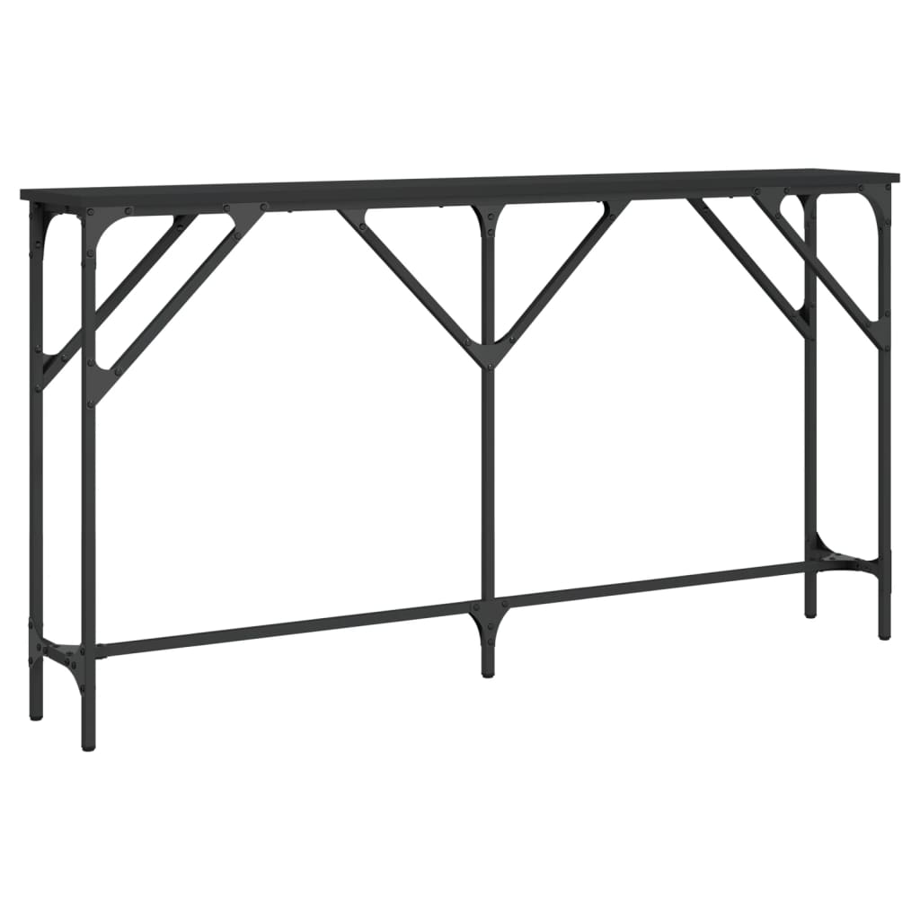 Konsolbord svart 140x23x75 cm konstruerat trä