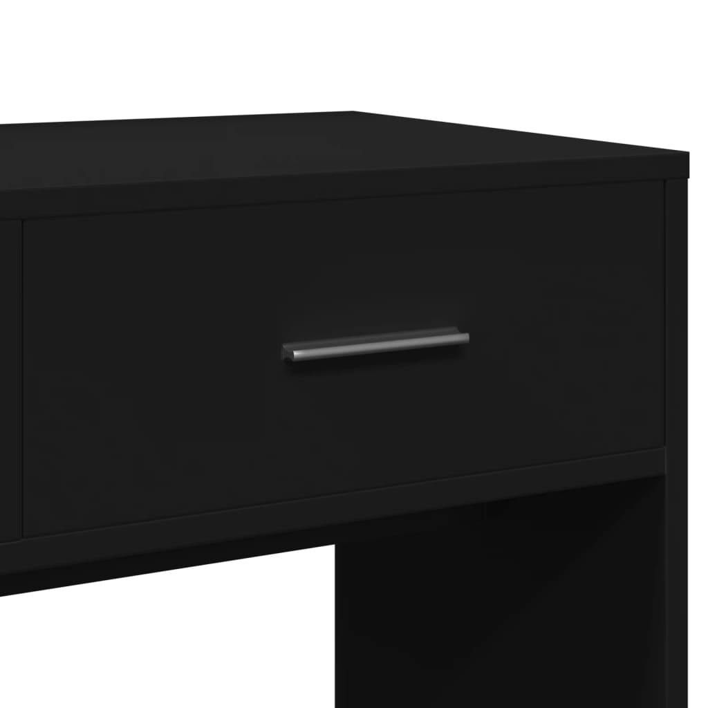 Sminkbord 3 delar svart konstruerat trä