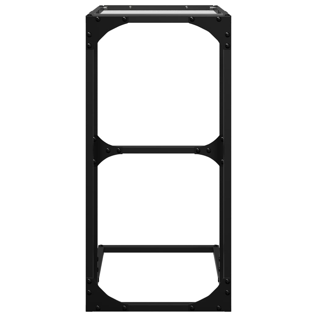 Sidobord med transparent glasskiva 40x30x61,5 cm stål
