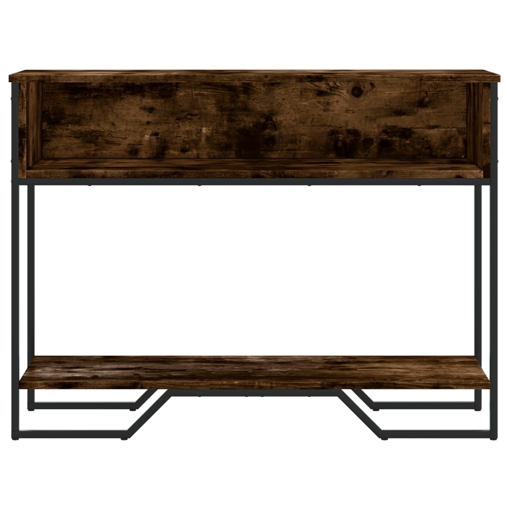 Avlastningsbord rökfärgad ek 100x35x74,5 cm konstruerat trä