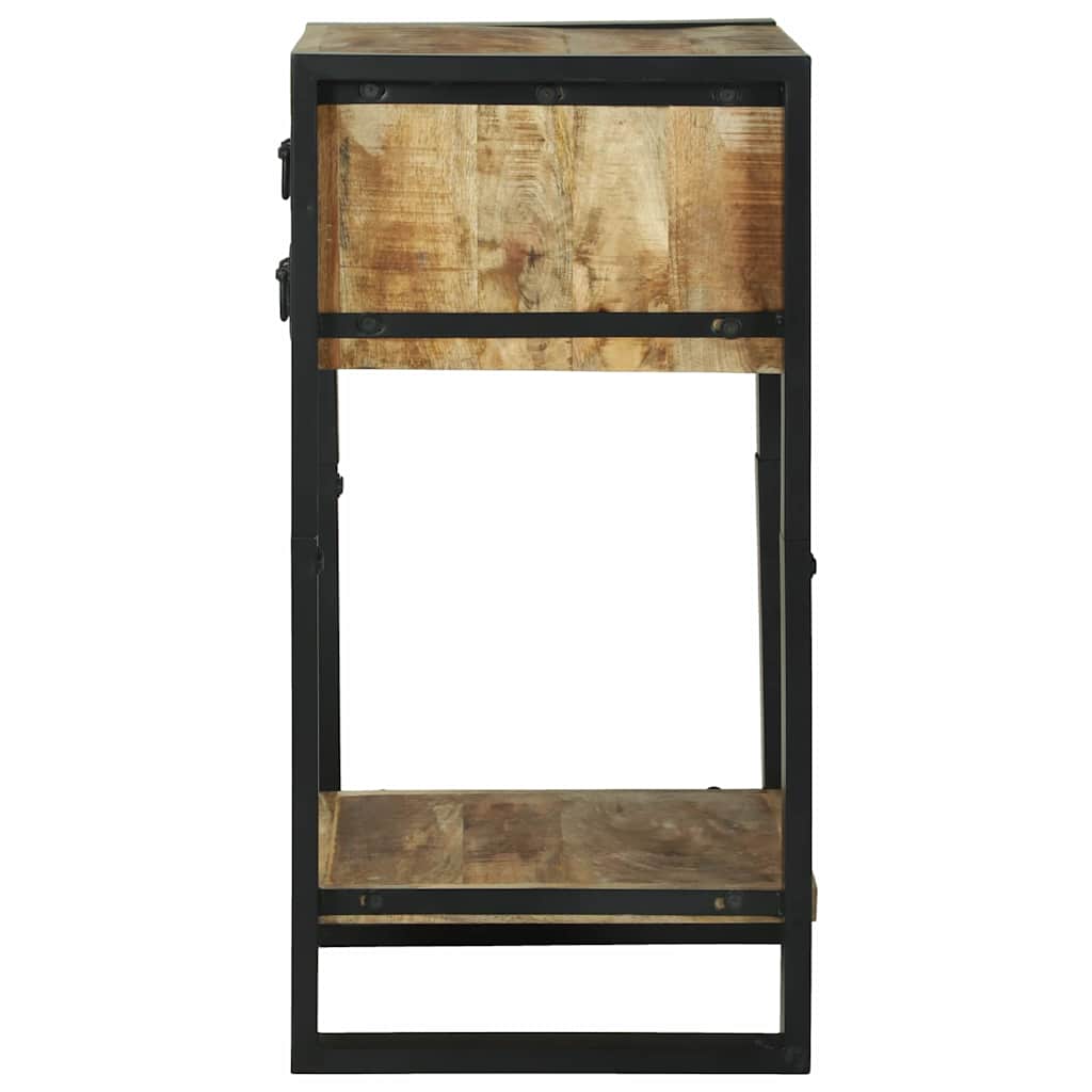 Telefonställ 40x40x80 cm Solid Grovt Mangoträ
