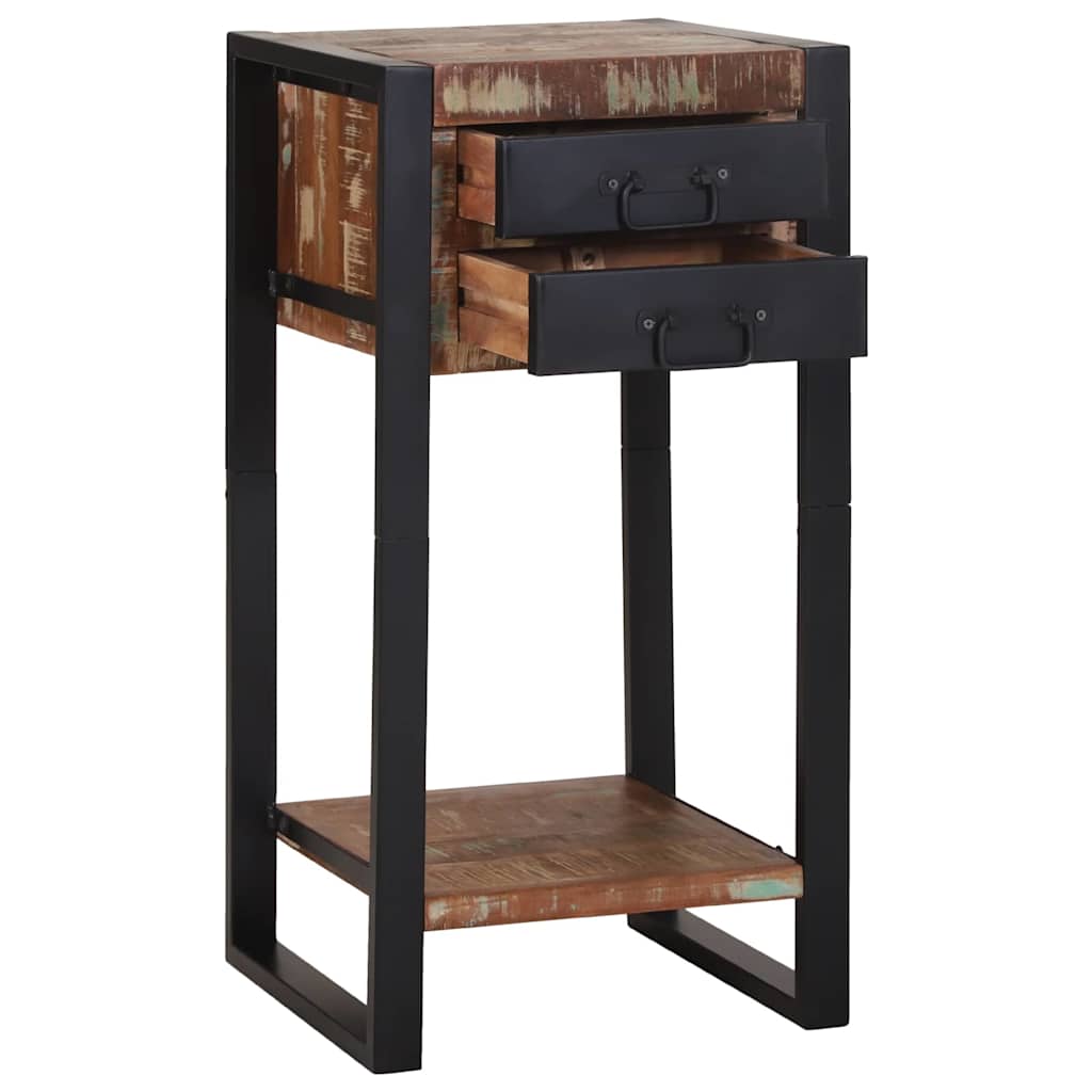 Telefonställ Multifärgat 40x40x80 cm Massivt Återvunnet Trä