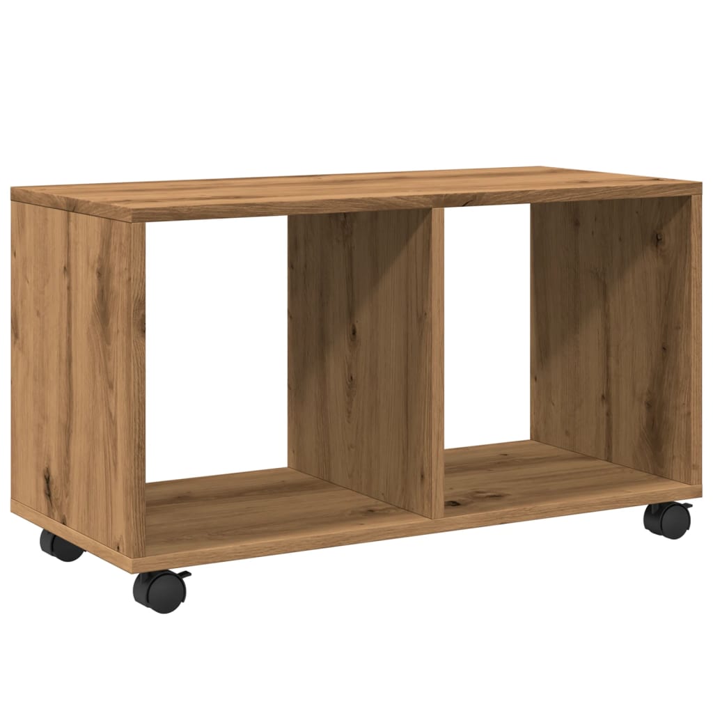 Skåp med hjul ek 72x33x42,5 cm konstruerat trä