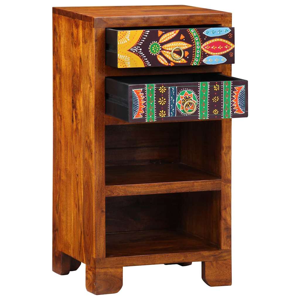 Telefonställ Honung Brun 40x35x75 cm Massivt Akacia