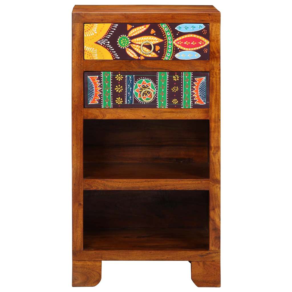 Telefonställ Honung Brun 40x35x75 cm Massivt Akacia