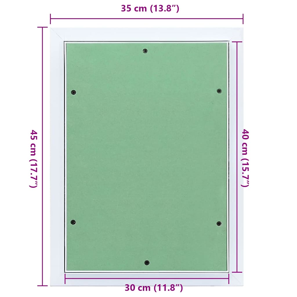 Åtkomstpanel med Aluminiumram och Gips 300x400 mm
