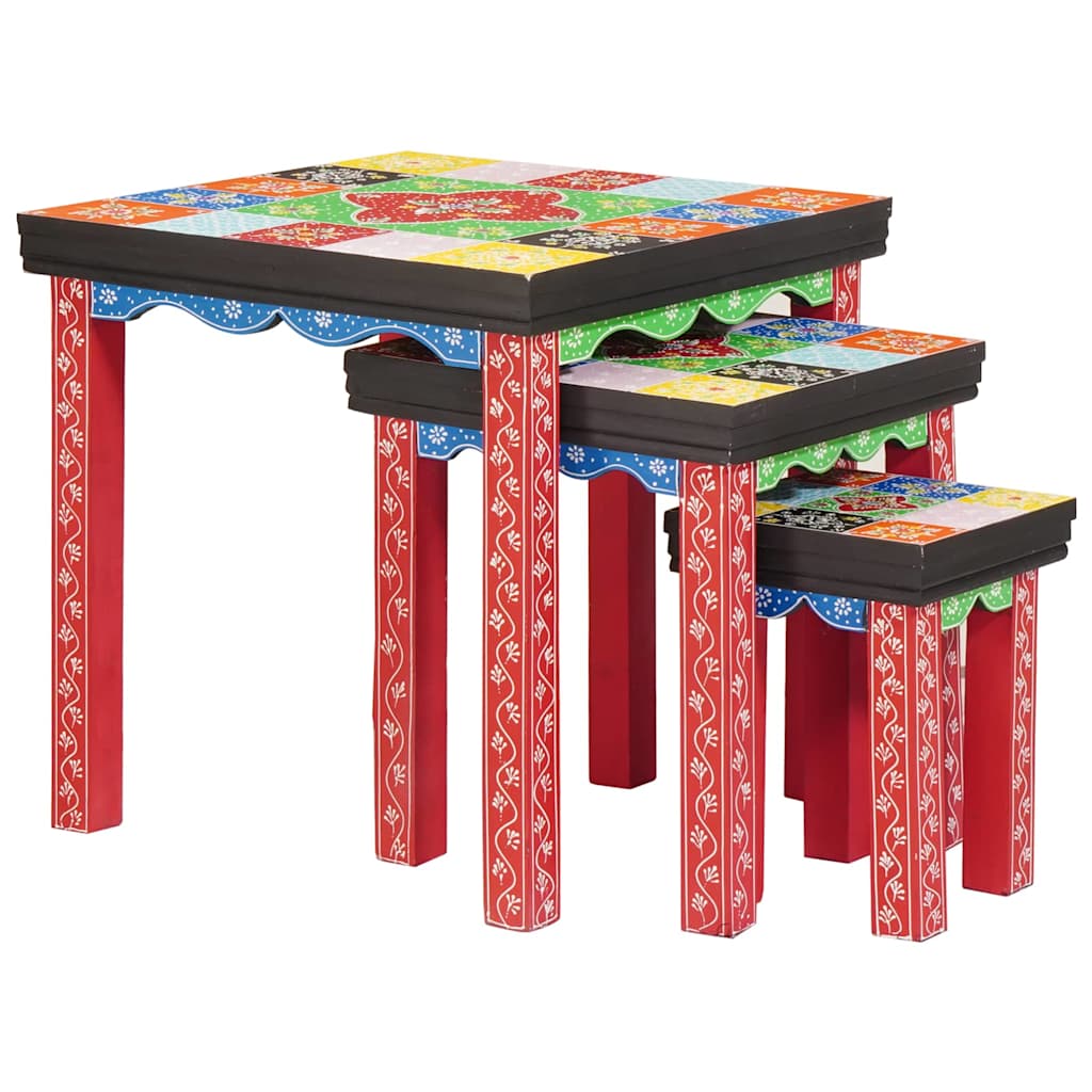 Nesting Tables 3 st Solid Trä Mango