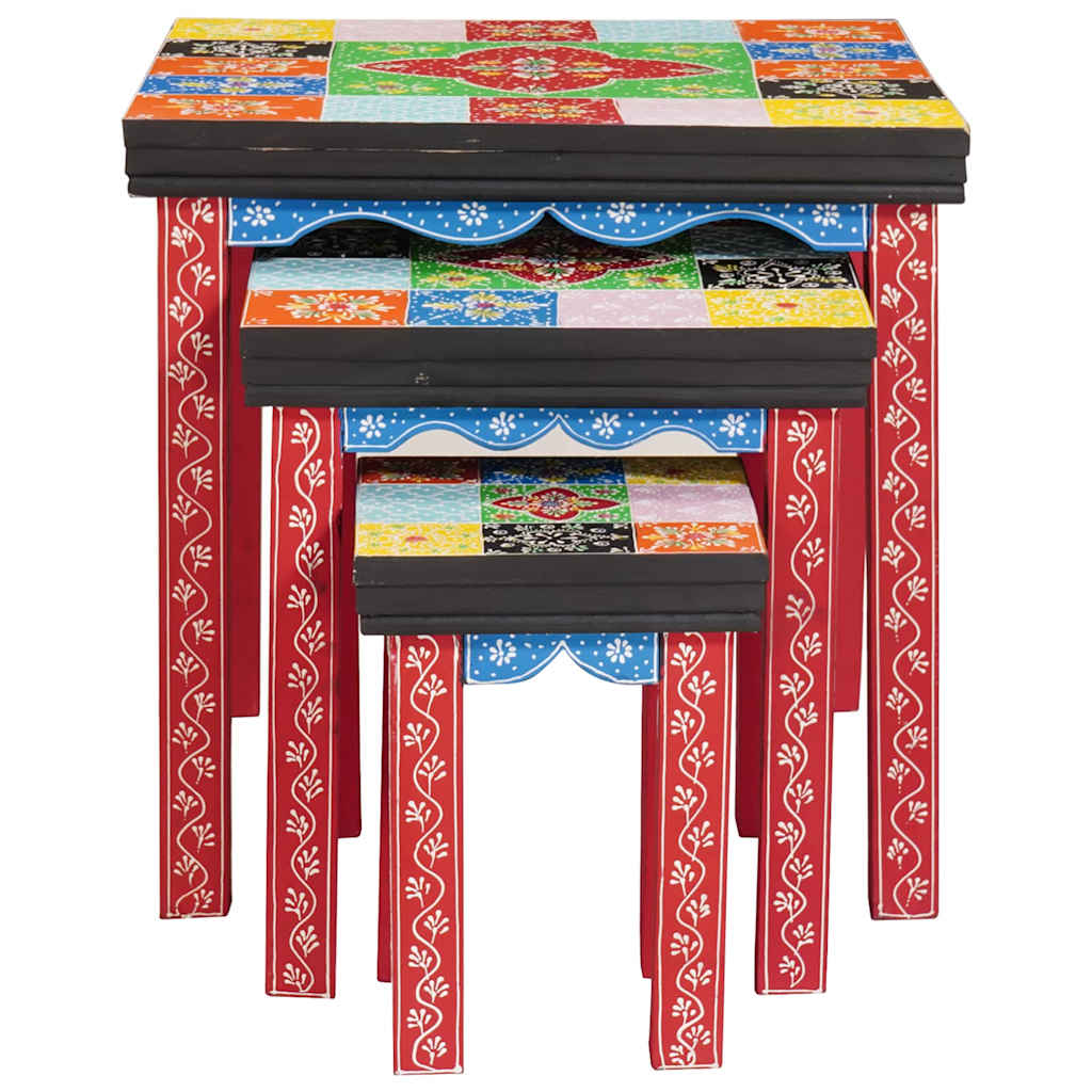 Nesting Tables 3 st Solid Trä Mango