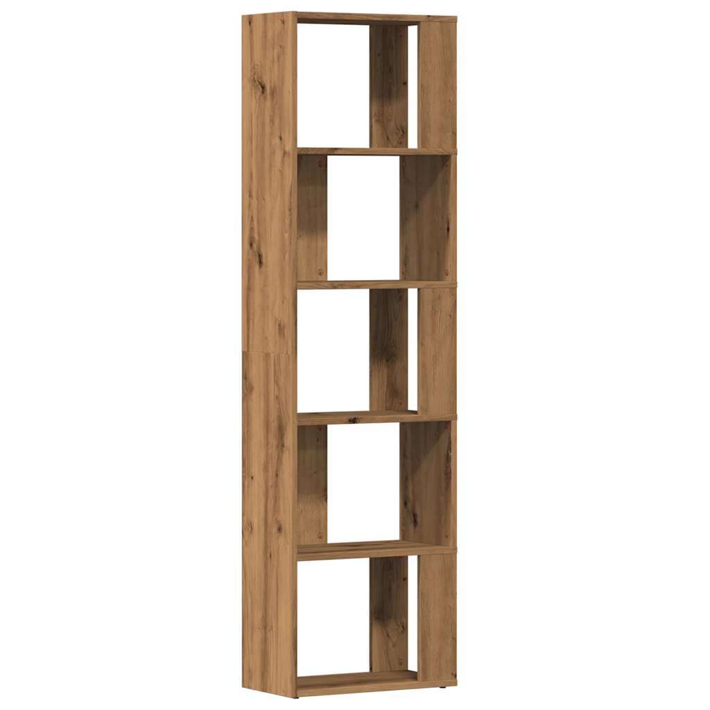 Bokhylla artisan ek 45x24x159 cm konstruerat trä