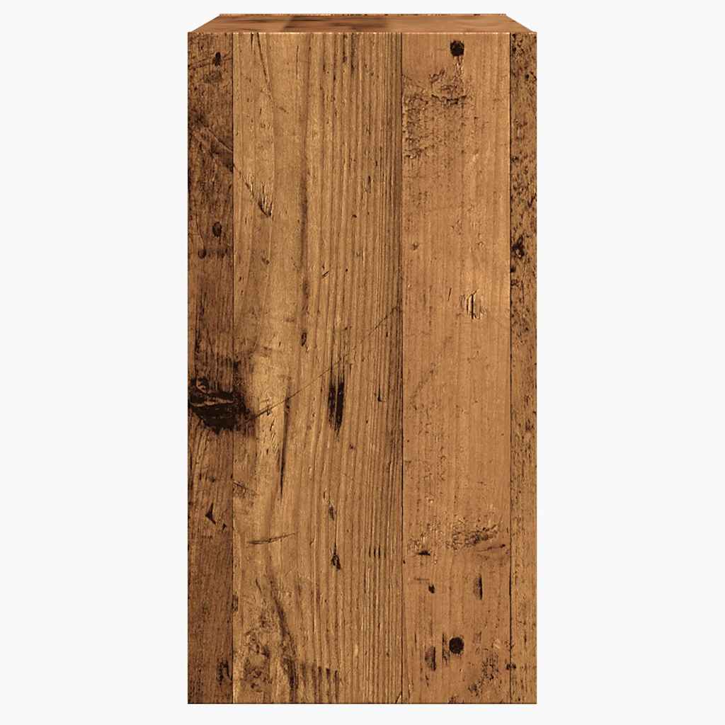 Sidobord åldrat trä 50x26x50 cm konstruerat trä