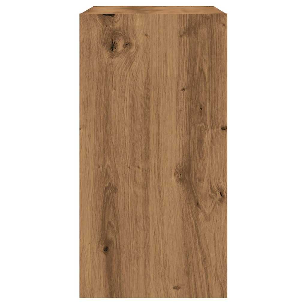 Sidobord artisan ek 50x26x50 cm konstruerat trä