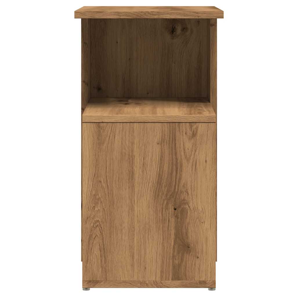 Sidobord artisan ek 36x30x56 cm konstruerat trä