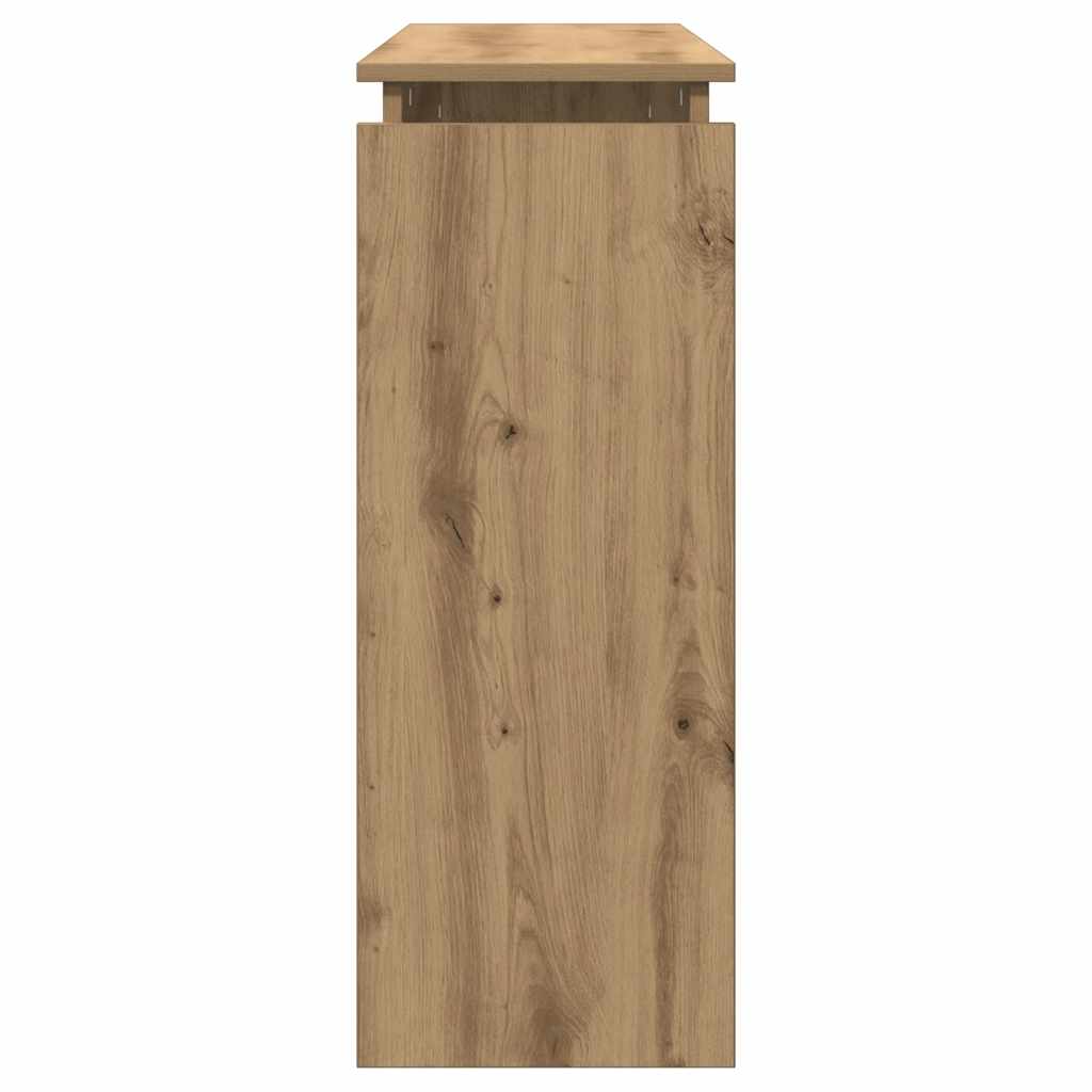 Konsolbord artisan ek 102x30x80 cm konstruerat trä