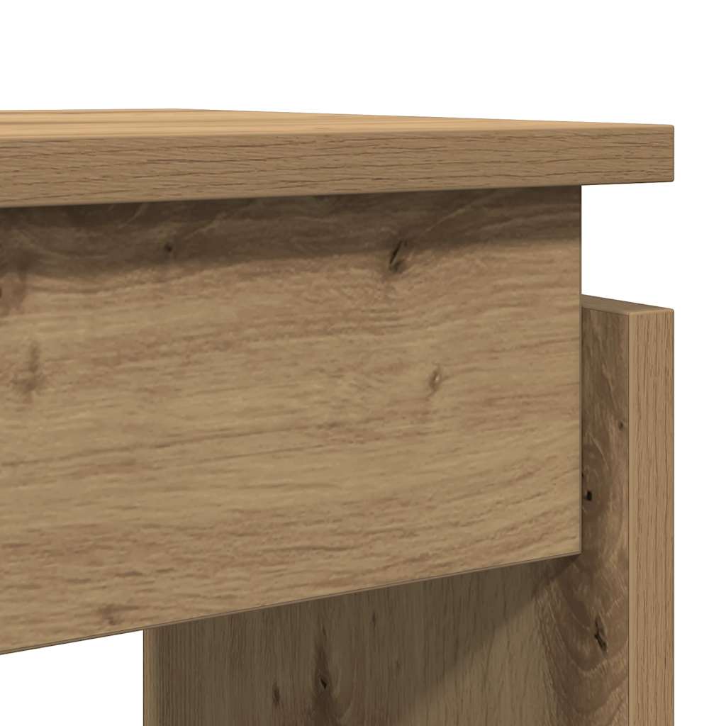 Konsolbord artisan ek 102x30x80 cm konstruerat trä