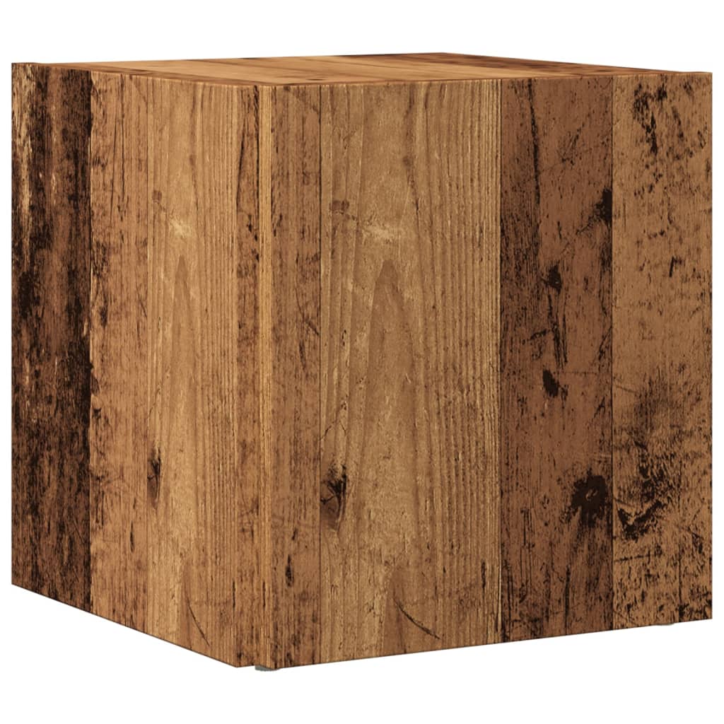 Sidobord åldrat trä 33x33x34 cm konstruerat trä