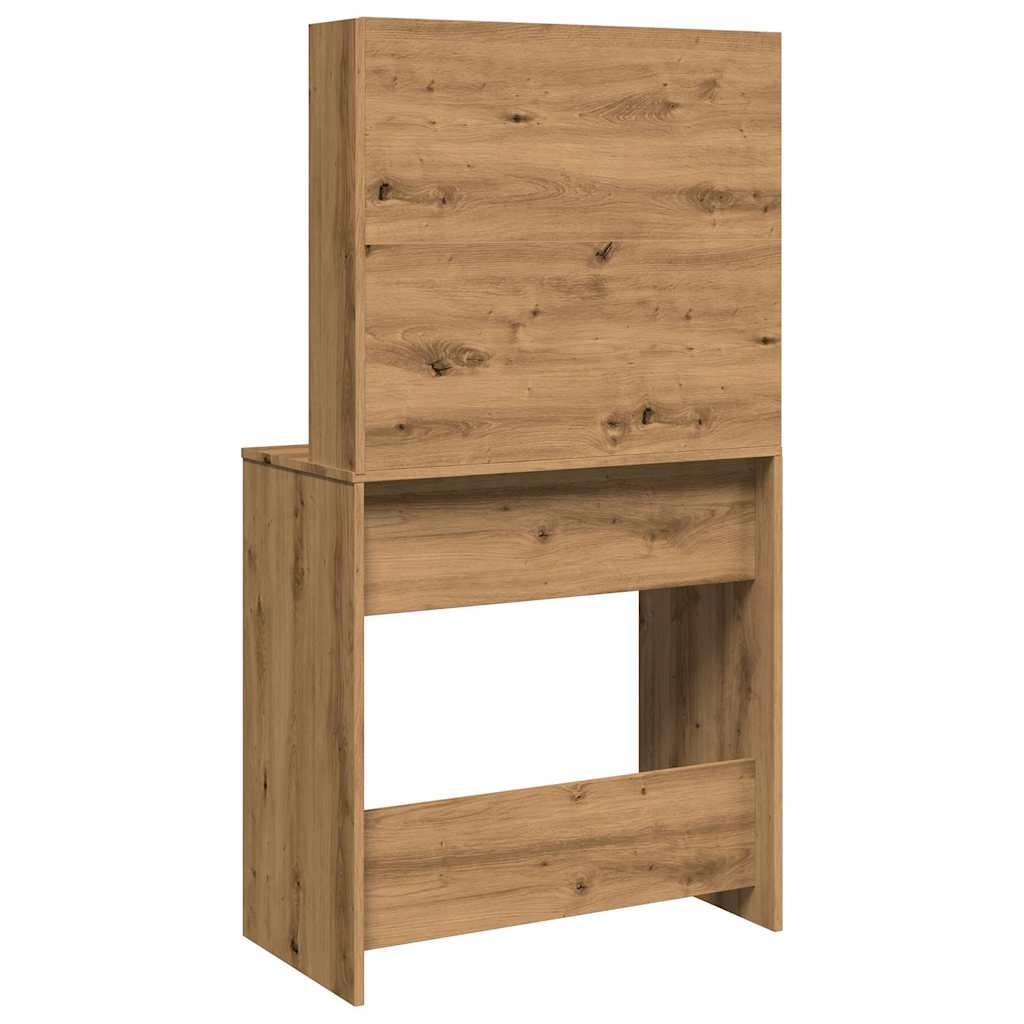 Sminkbord med spegel artisan ek 74,5x40x141 cm