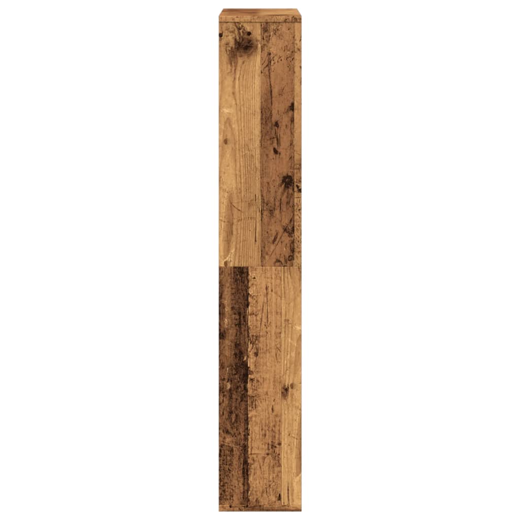 Bokhylla åldrat trä 60x20x120 cm konstruerat trä