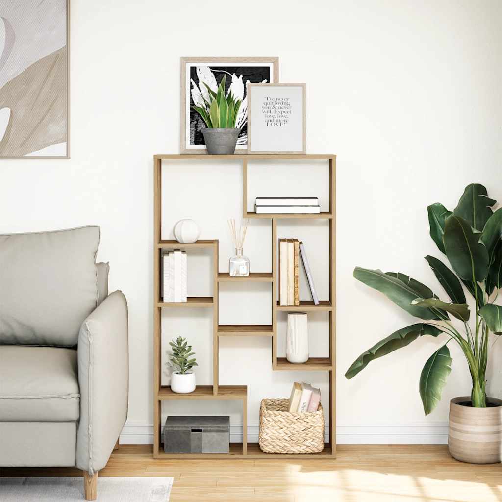 Bokhylla ek 72x20x120 cm konstruerat trä