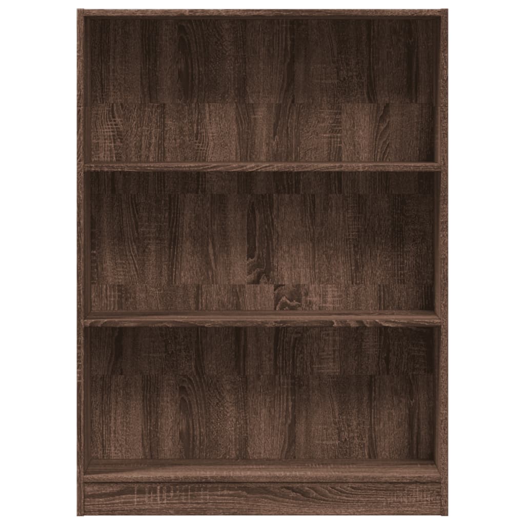 Bokhylla brun ek 80x24x109 cm konstruerat trä