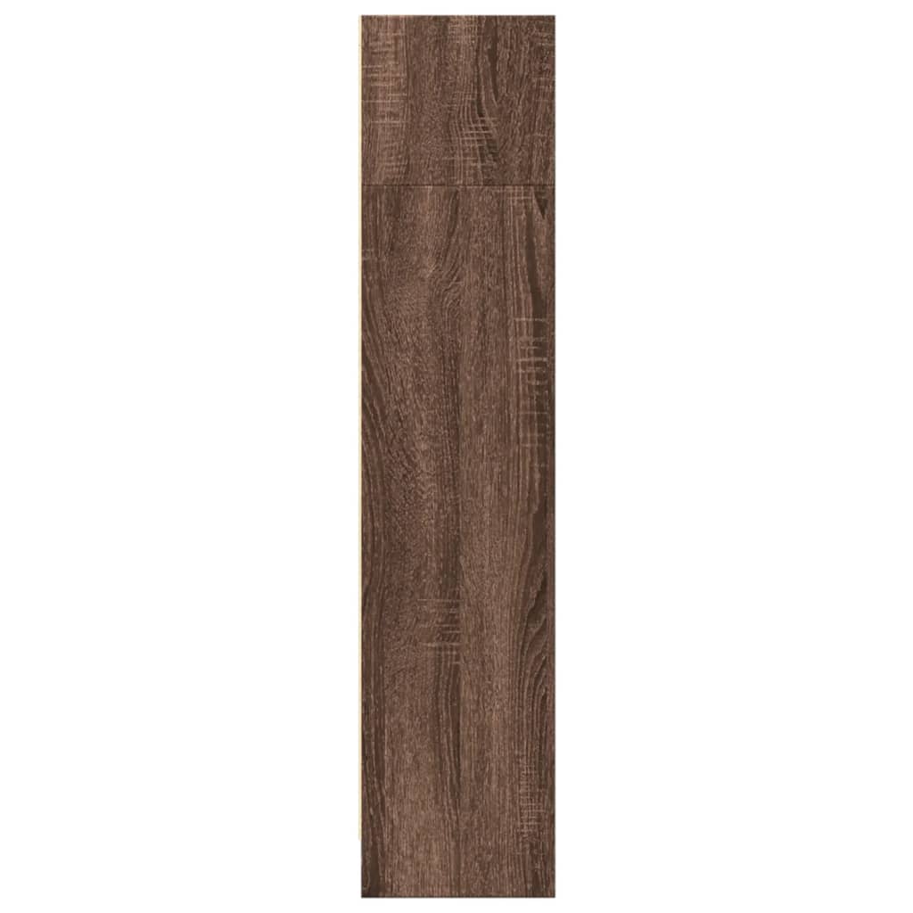 Bokhylla brun ek 80x24x109 cm konstruerat trä
