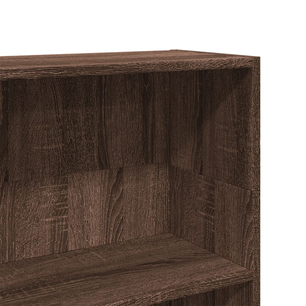 Bokhylla brun ek 80x24x109 cm konstruerat trä