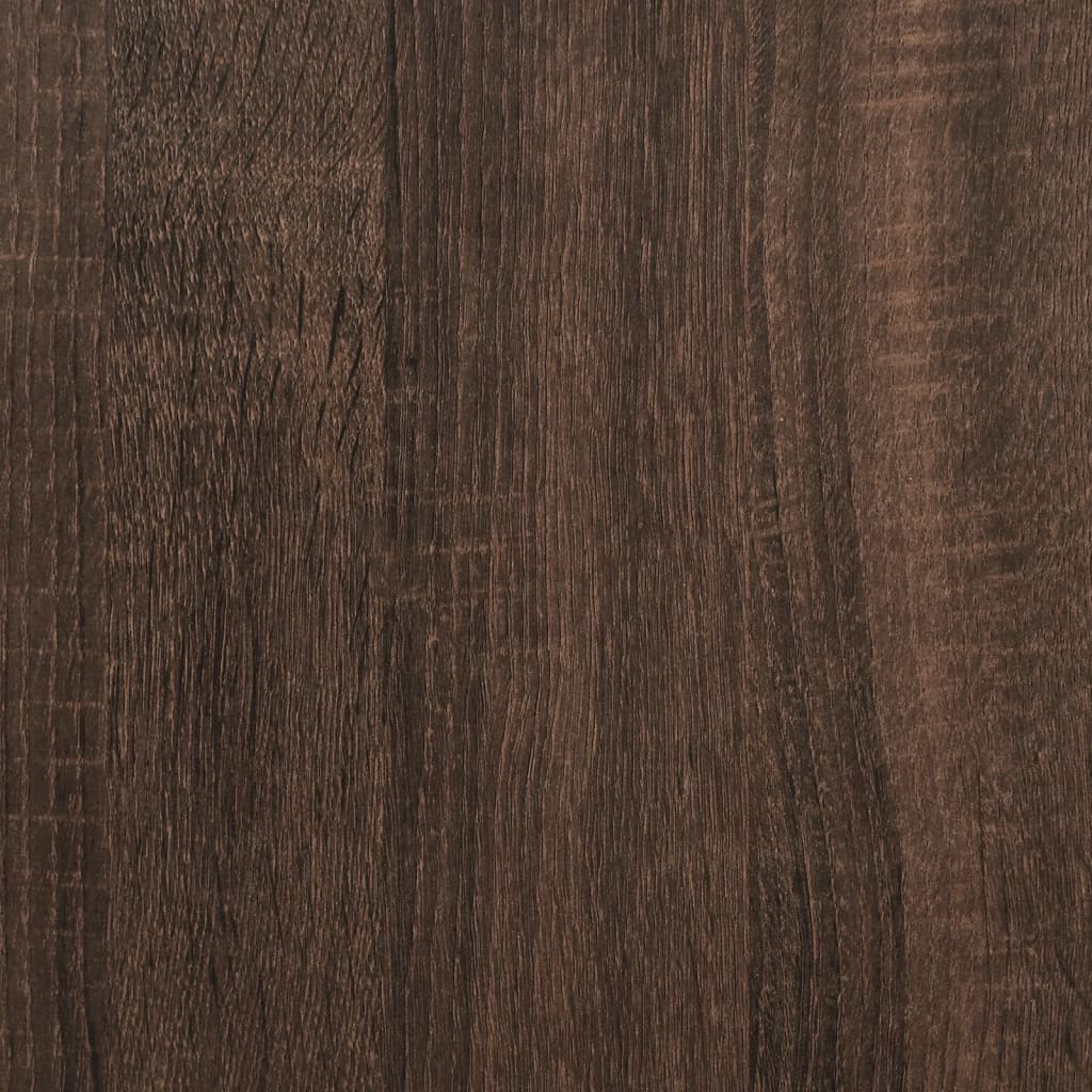 Bokhylla brun ek 80x24x109 cm konstruerat trä