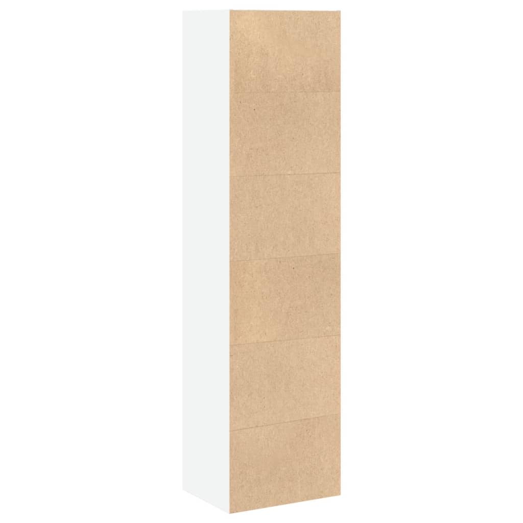Bokhylla vit 40x30x152 cm konstruerat trä