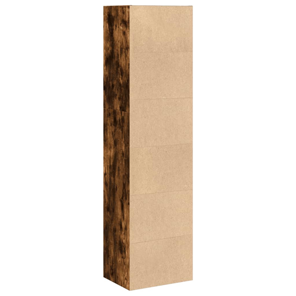 Bokhylla rökfärgad ek 40x30x152 cm konstruerat trä