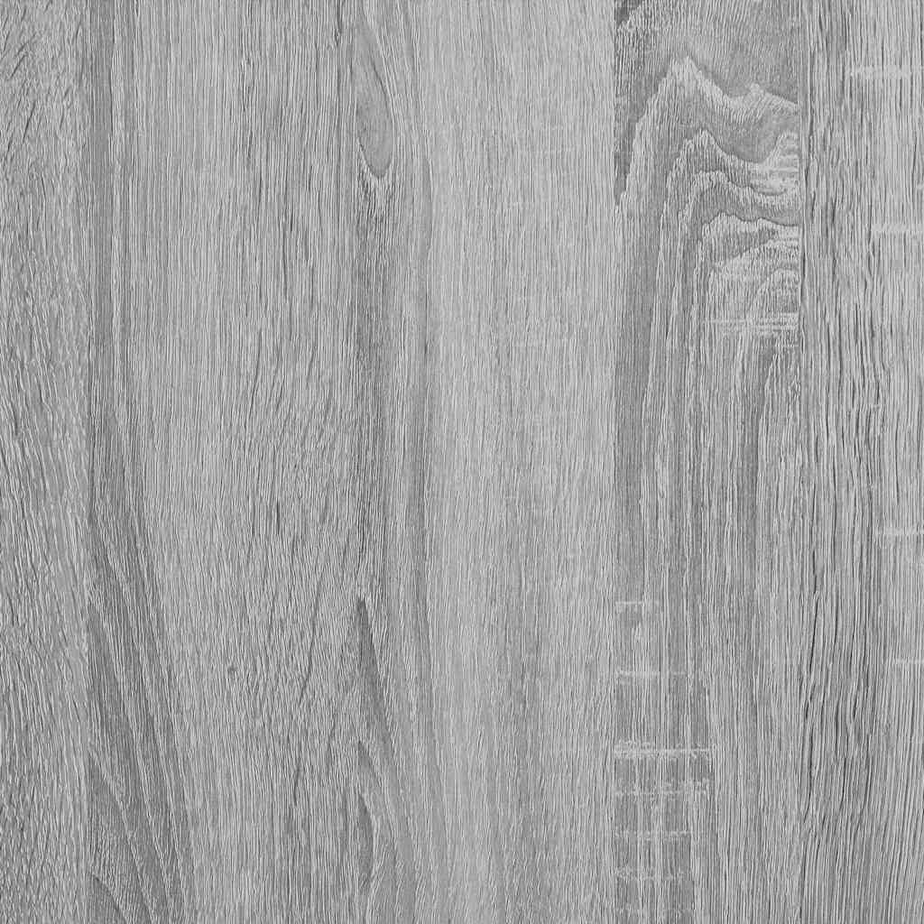 Vägghylla med lådor grå sonoma 100x36x19 cm konstruerat trä