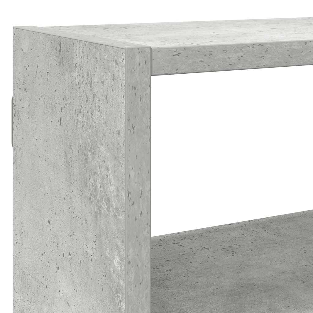 Väggmonterad kubhylla 7 fack betonggrå konstruerat trä
