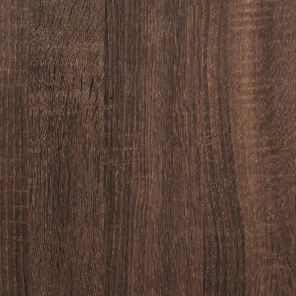 Bokhylla rökfärgad ek 34x31x112 cm konstruerat trä