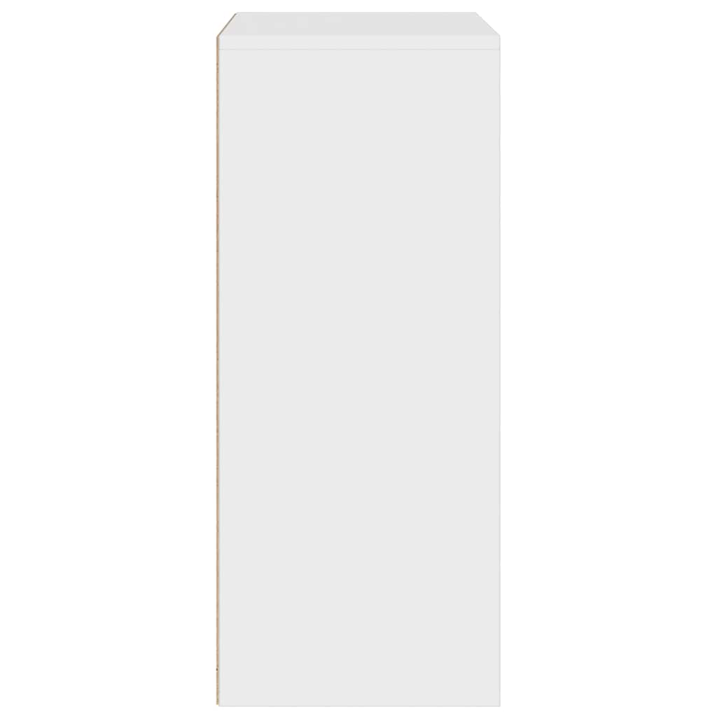Bokhylla vit 60x30x71,5 cm konstruerat trä