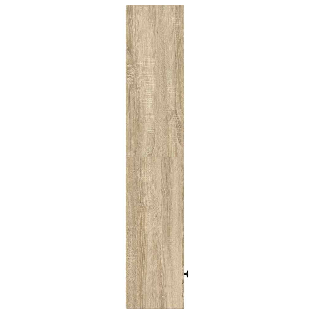 Bokhylla sonoma-ek 31x24x127 cm konstruerat trä