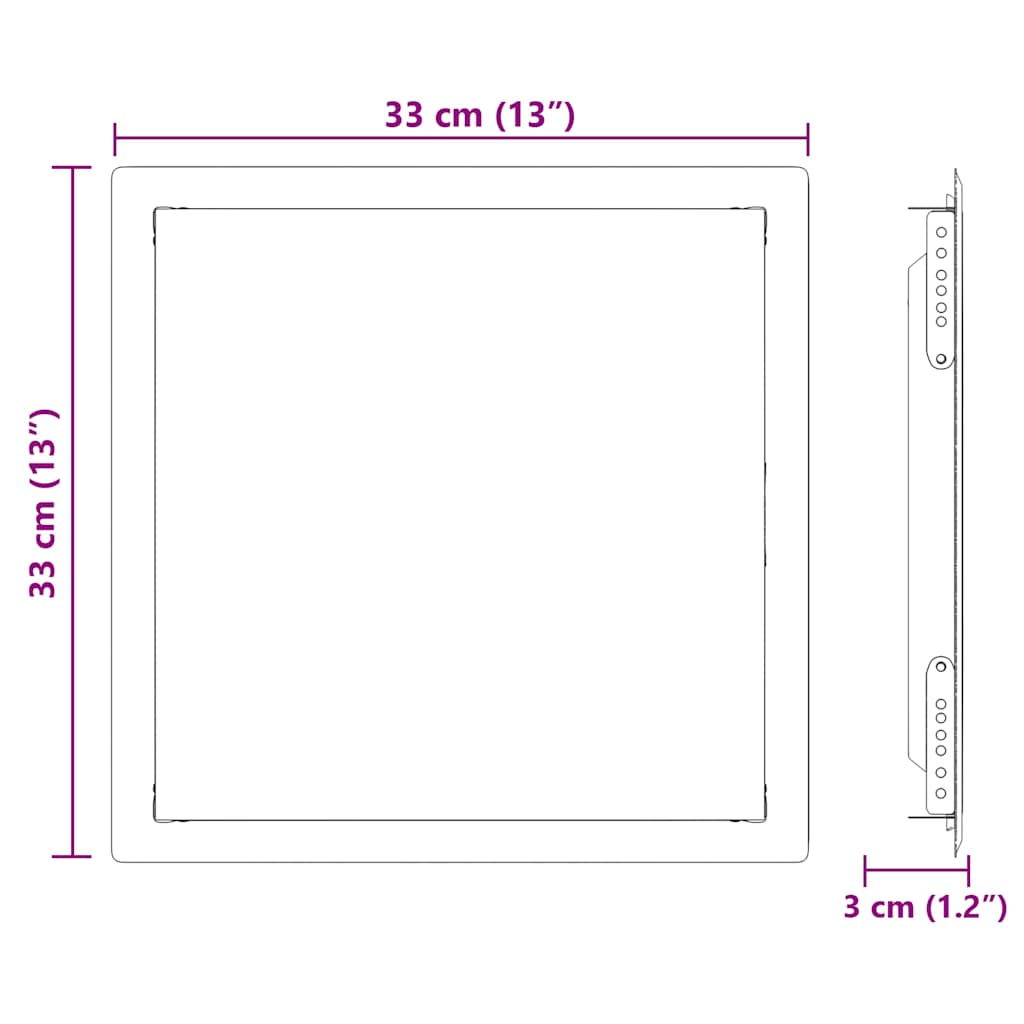 Åtkomstpanel Vit 30 x 30 cm Stål