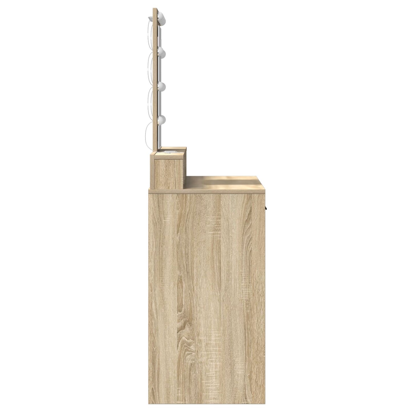Sminkbord med LED-lampor Sonoma Ek 100x41x140 cm