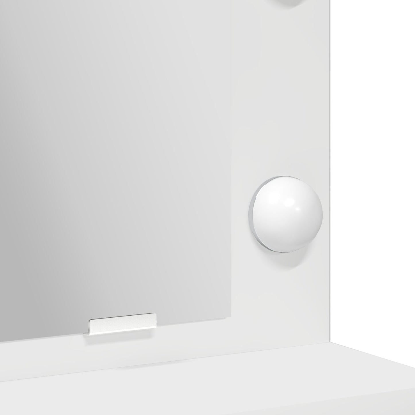 Sminkbord med LED-lampor Vit 50x41x135 cm