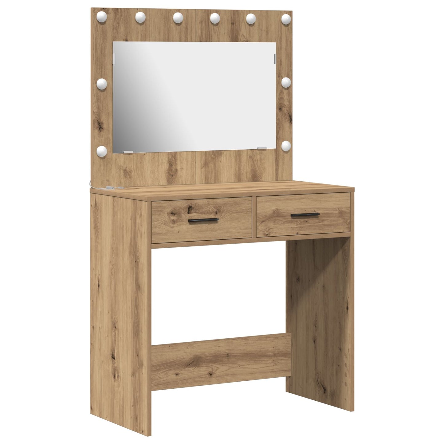 Sminkbord med LED-lampor Artisan-ek 78,5x41x135 cm