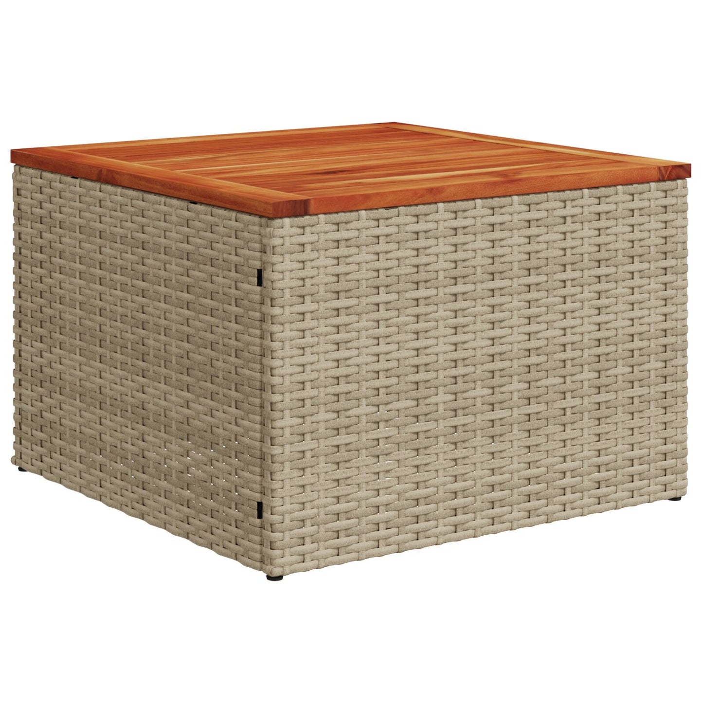 11 Delars Trädgårdssoffa Set med Kuddar Beige Poly Rattan Acacia