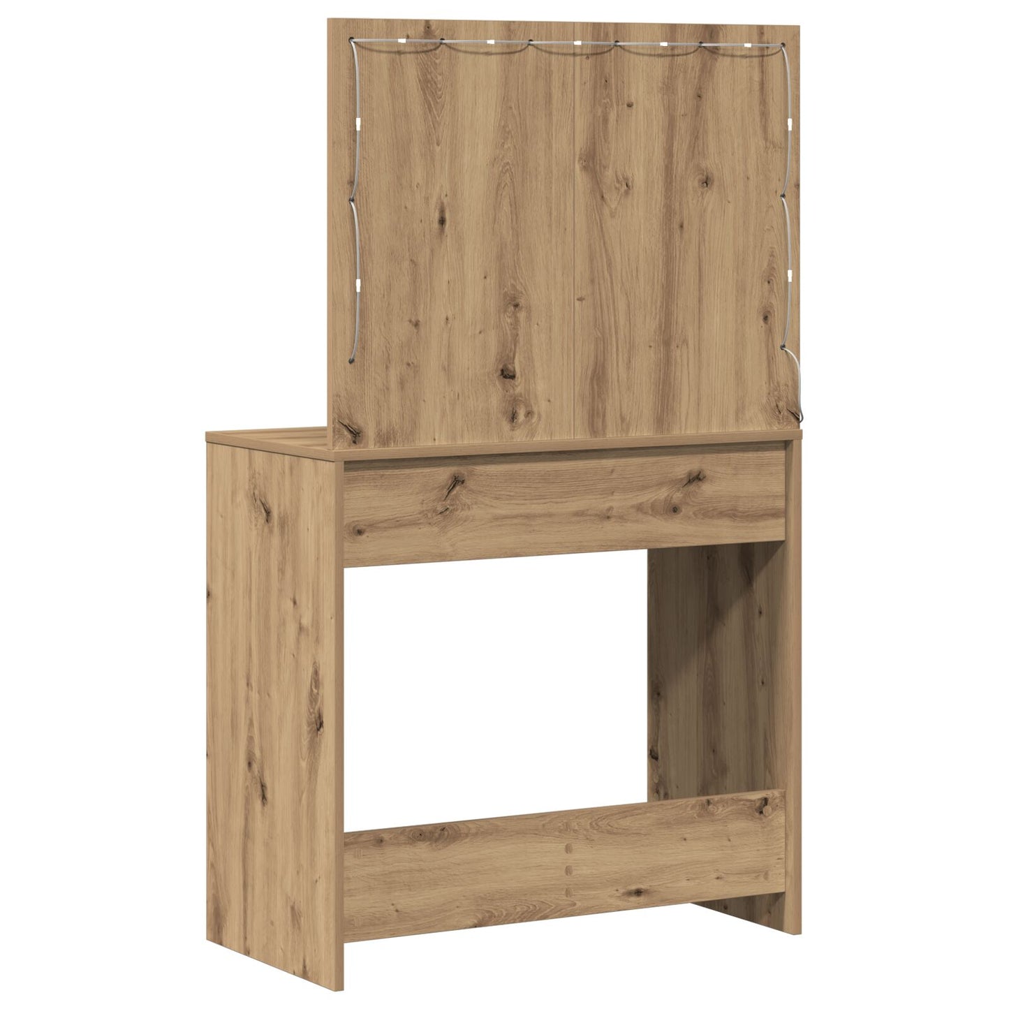 Sminkbord med LED-lampor Artisan-ek 78,5x41x135 cm