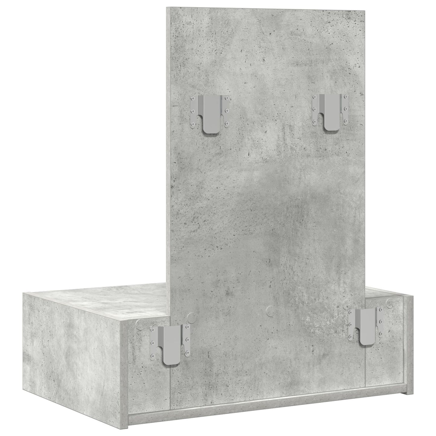 Väggmonterat sminkbord Betonggrå 60x40x70 cm