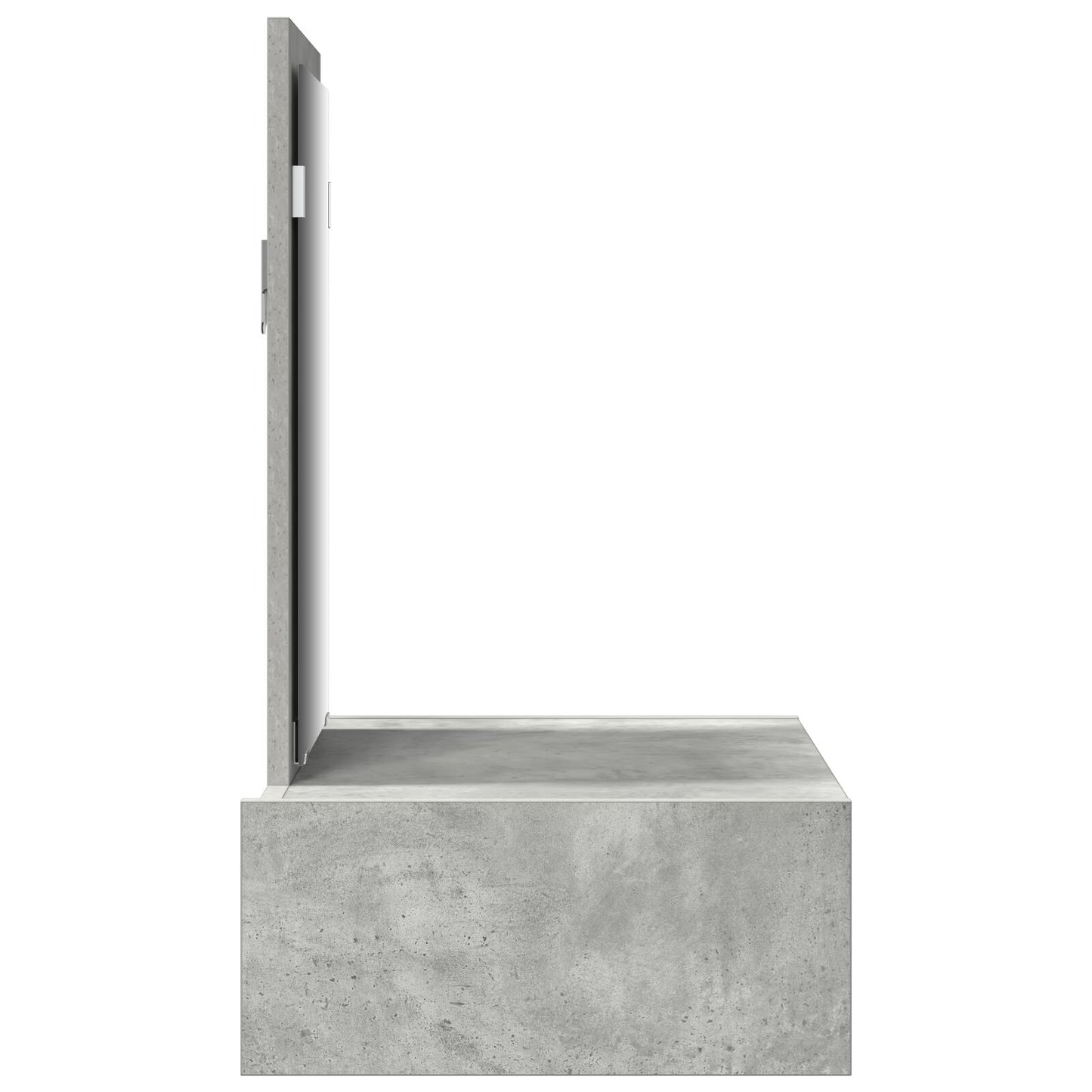Väggmonterat sminkbord Betonggrå 60x40x70 cm