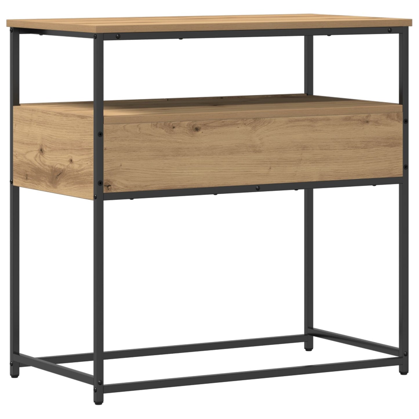 Console Table Artisan Oak 75x40x75 cm Konstruerat trä och stål
