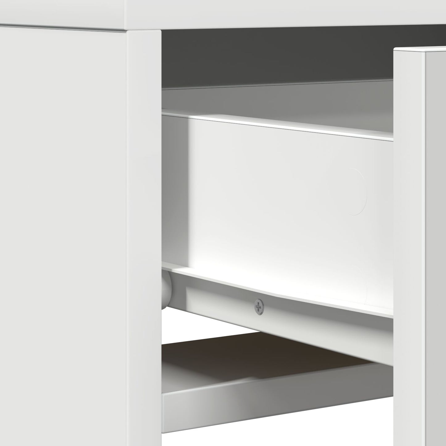 Sminkbord med LED-lampor Vit 50x41x140 cm