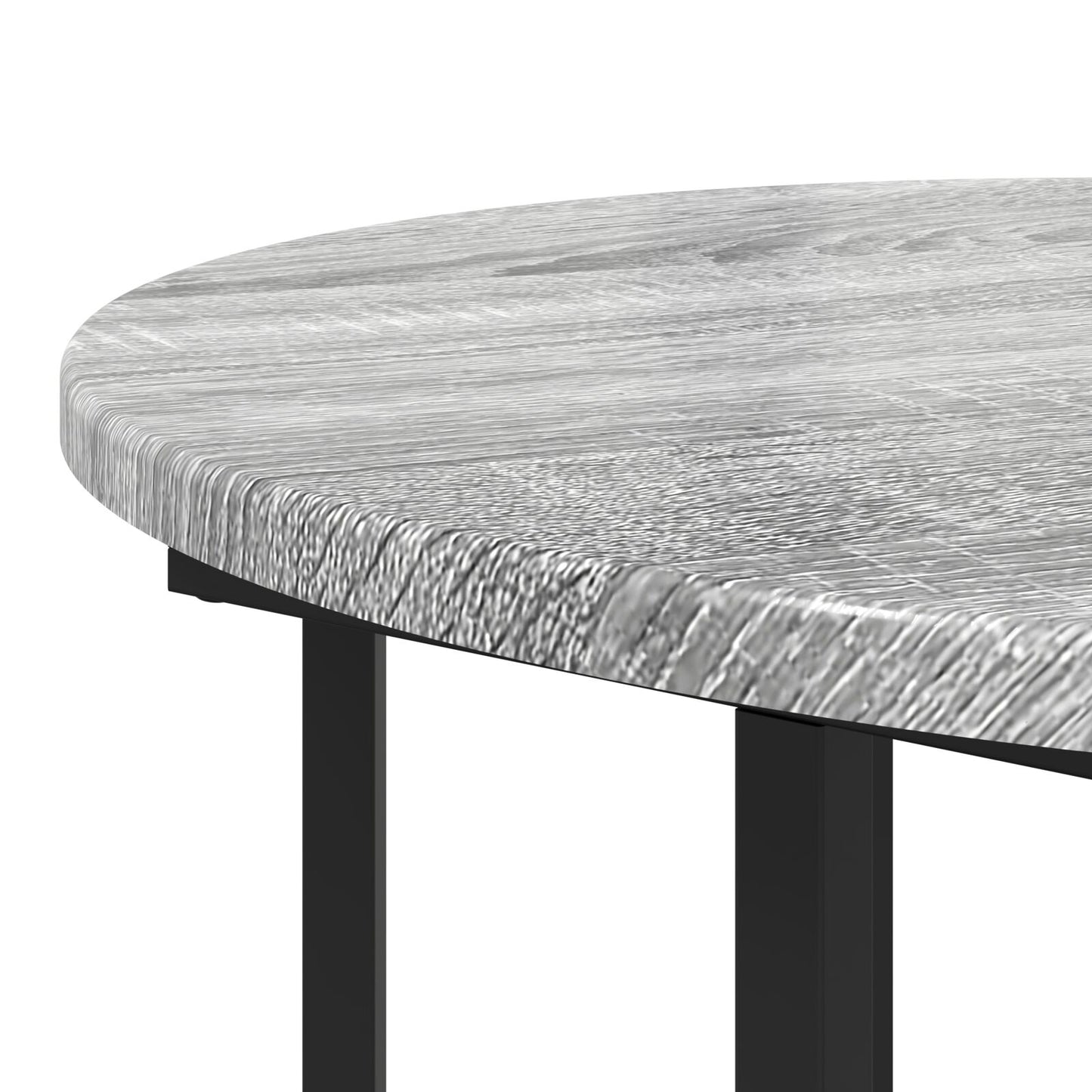 Sidobord 2 st Grå Sonoma, tillverkat av trä och metall