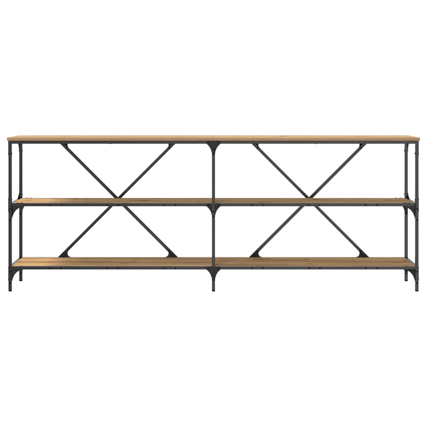 Konsolbord Artisan Ek 200x30x75 cm Konstruerat trä och Stål
