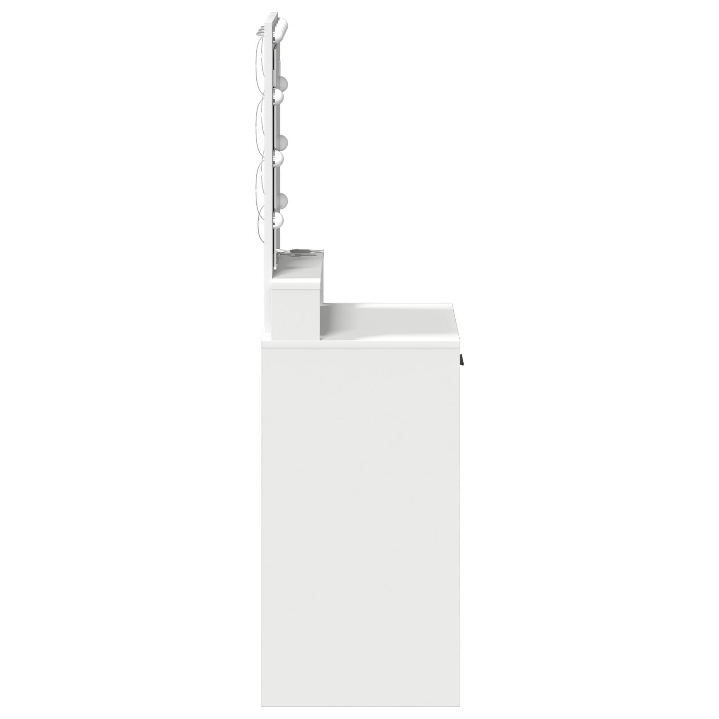 Sminkbord med LED-lampor Vit 50x41x140 cm