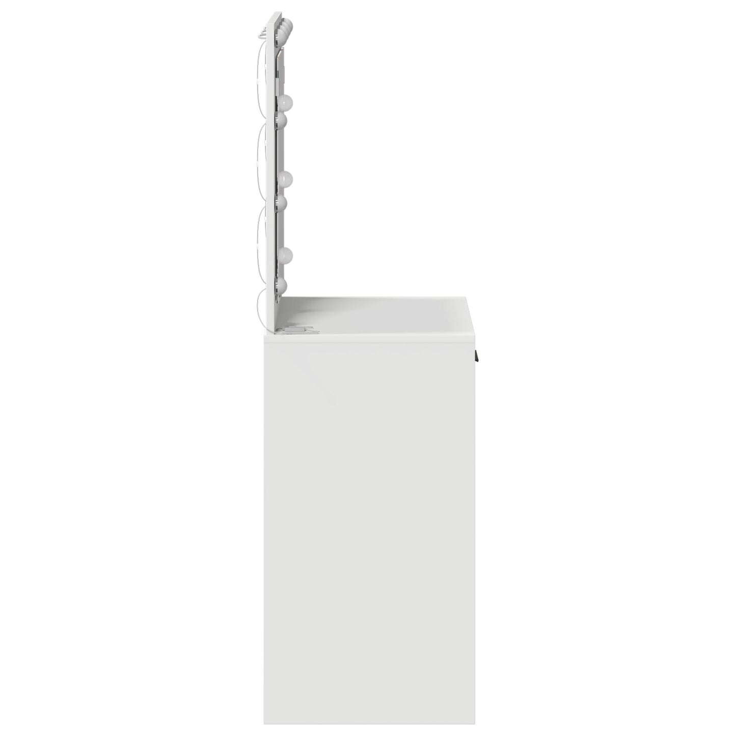 Sminkbord med LED-lampor Vitt 50x41x135 cm